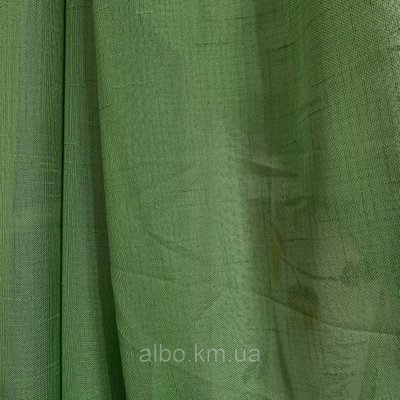 Тюль на метраж з льону зелений, висота 2,8 м (607-24) 1859029149 фото