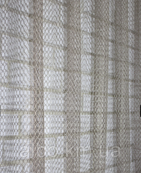 Тюль сітка кольору капучино на метраж, висота 3м (Orkidze-3) 1640454589 фото