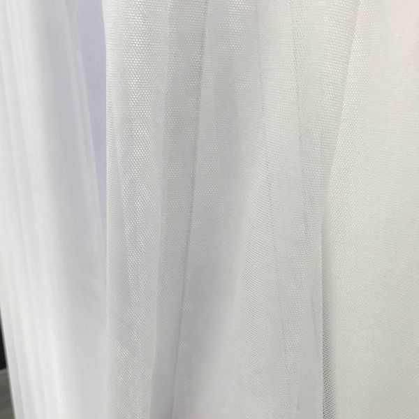 Тюль на вікна, сучасні гардини з фатину на тасьмі, тюль у спальню білий ALBO 400x270 cm (T-F-4) 1421580309 фото