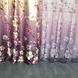 Готові штори омбре Фіолетові (SHT-157-2), набір штори та тюль з квітковим принтом для спальні 1396569321 фото 6