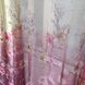 Готовые атласные фиолетовые шторы и тюль батист с цветами, красивые готовые пошитые гардины и портьеры 1428141158 фото 10