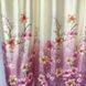 Современные двухцветные атласные шторы с цветочным рисунком бежево Фиолетовые, комплект готовых штор 1421587489 фото 9