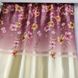 Современные двухцветные атласные шторы с цветочным рисунком бежево Фиолетовые, комплект готовых штор 1421587489 фото 8