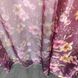 Готові атласні фіолетові штори та тюль-бальт із квітами, гарні готові пошиті гардини та портьєри 1428141158 фото 2