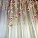 Красиві атласні шторі обмре Оливкові з квітковим малюнком, готові пошиті гардини та штори, комплект 1428141159 фото 8