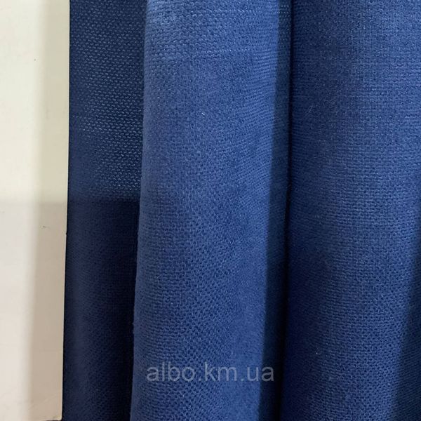 Ткань микровелюр для штор высота 3 метра, Синий (Petek-353) шторная однотонная 1525293331 фото