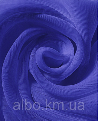 Однотонний шифон на метраж темно-синього кольору,висота 2.8 м-3м (Shi 5-10) 1632256081 фото
