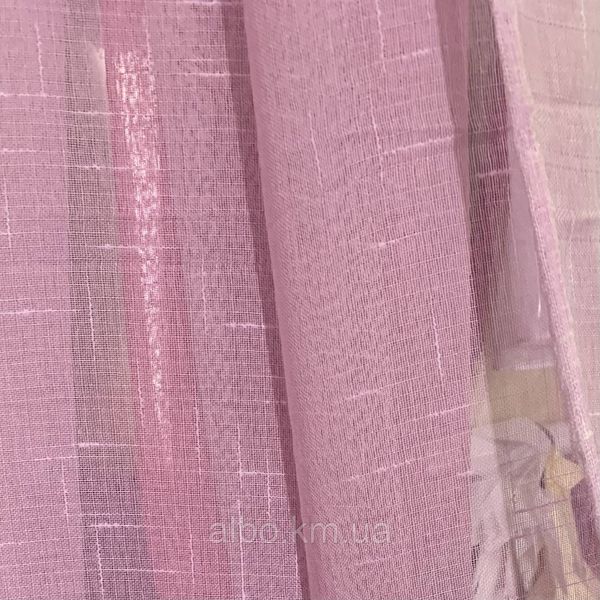 Тюль омбре з льону на метраж рожевий, висота 2,8м (881-18) 1864594236 фото