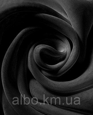 Легкий однотонний шифон на метраж чорного кольору, висота 2.8м-3м (Shi 5-36) 1632276852 фото