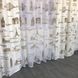 Сучасні стильні молочні штори з принтом Міста та тюль-бальт, комплект на вікно готовий тюль і штори 1256499021 фото 5