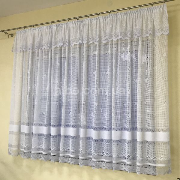 Коротка тюль сітка ALBO 300x170 cm Біла (KU-138-3-17) KU-138-3-17 фото