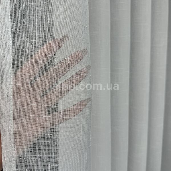 Тканина льон білого кольору ALBO висота 2,8м (607-5) 607-5 фото