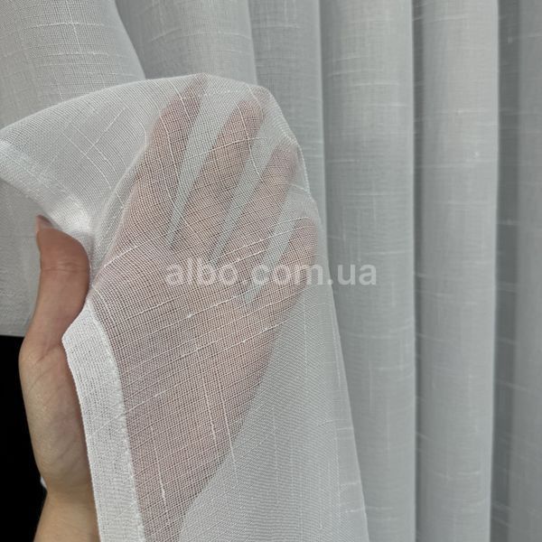 Тканина льон білого кольору ALBO висота 2,8м (607-5) 607-5 фото