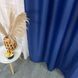Матові штори атлас блекаут синього кольору з білим шифоновим тюлем ALBO (SHTN-M30-24) SHTN-M30-24 фото 4
