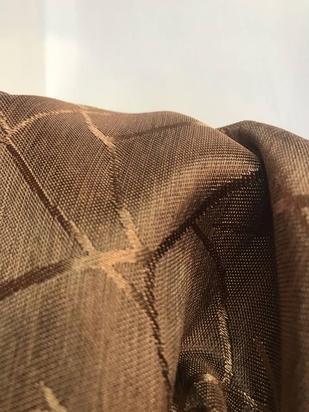 Шторная жакардовая ткань з эфектом битого стекла коричневого цвета, высота 2.8м (C17-1) 1656444411 фото