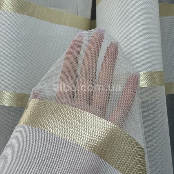 Бамбуковый тюль с золотистыми полосками (B110 ALTIN)