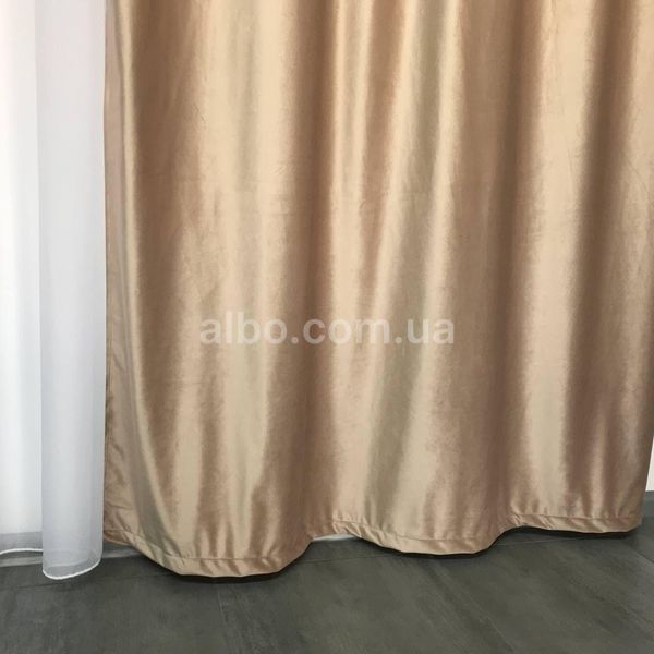 Готовые шторы бархат Бежевые однотонные 200*270 см (SH-915T-5) SH-915T-5 фото