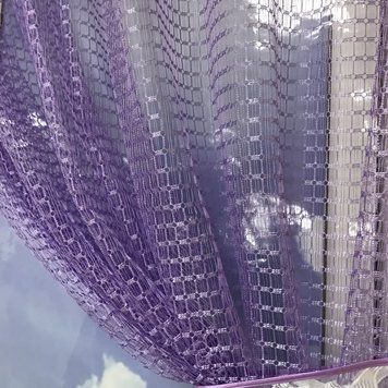 Занавеска из сетки для спальни кухни детской, занавеска двойная для зала кухни гостинной Сиреневая (KU-130-18) KU-130-18 фото