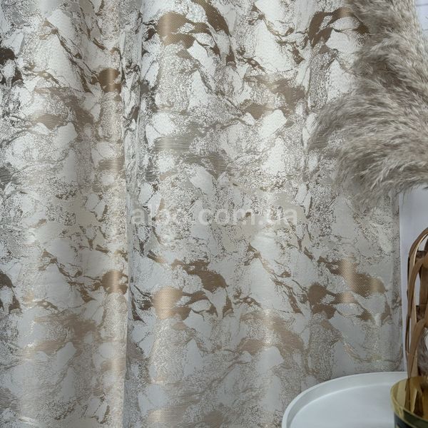 Мраморные жаккардовые шторы ALBO серо-золотистые 150&times;270 см, комплект 2 шт. (SH-D28-1) SH-D28-1 фото