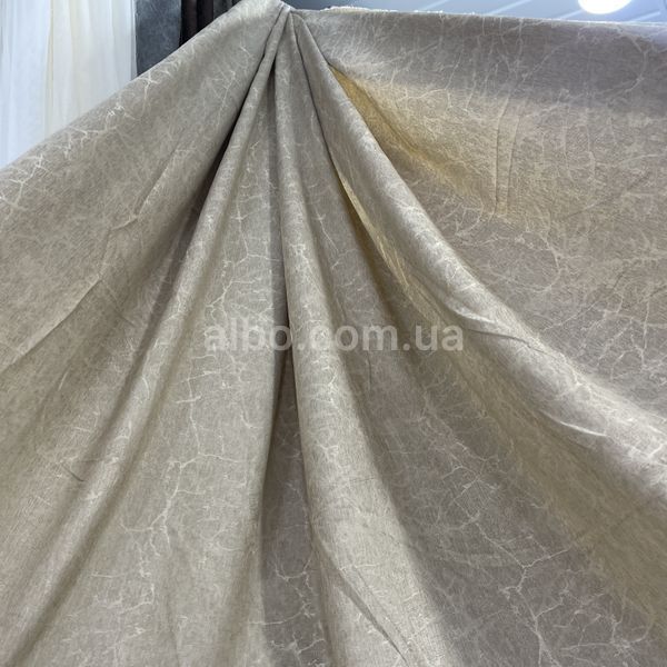 Шторна мармурова жакардова тканина світло-бежевого кольору на метраж, висота 2,8м (M58-5) M58-5 фото