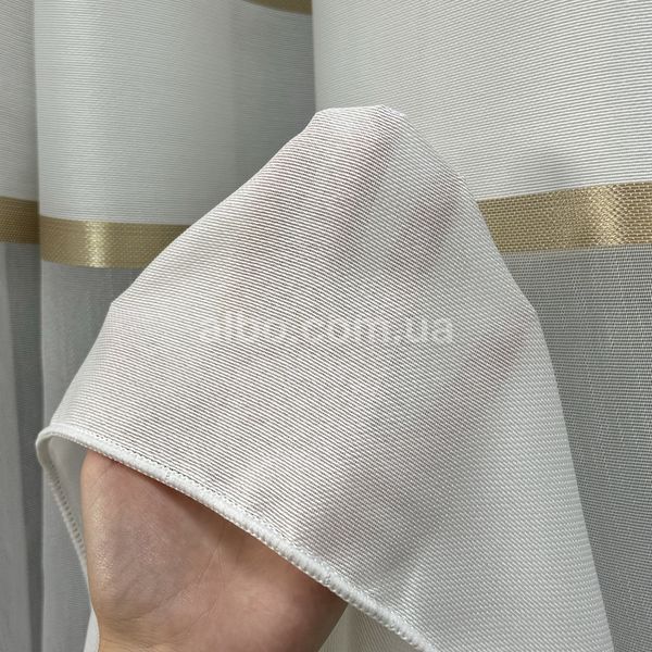 Бамбуковый тюль с темно-золотистыми полосками (B110 MIRLE)