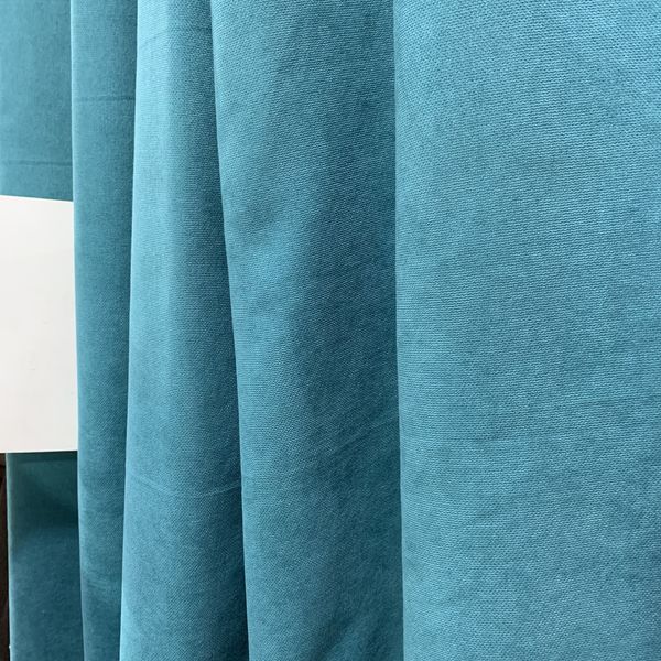Шторна тканина мікровелюр на метраж, колір Бірюзовий, висота 3 м (Petek-100) 1525052483 фото