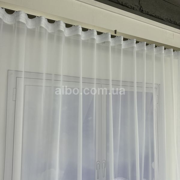 Тюль арка з шифону ALBO біла з макраме 300&times;170 см (KU-522-30) KU-522-30 фото
