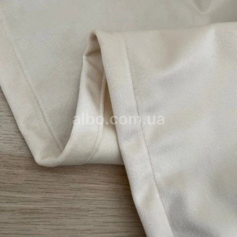 Тканина оксамит на метраж, колір Молочний, висота 3 м. (915-1) 915-1 фото