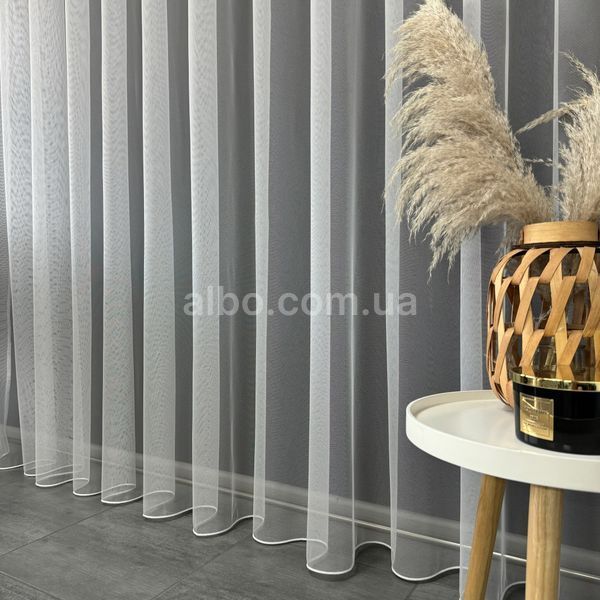 Тюль в спальню из фатина на люверсах готовые стильные тюли, ALBO 300x270 cm, белый (T-F-L-3) T-F-L-3 фото