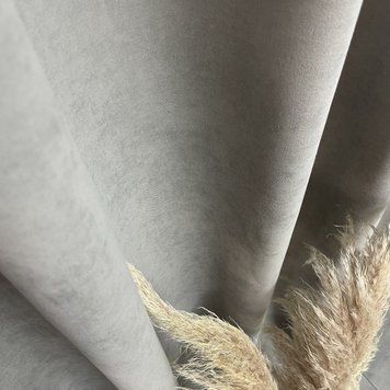 Готовые шторы Серо-бежевые однотонные из микровелюра на люверсах 200*270 см (SH2-Petek-211) SH2-Petek-211 фото
