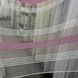 Фатиновый тюль с белыми, розовыми и малиновыми полосами на метраж, высота 2,8 м (ROWI-109)