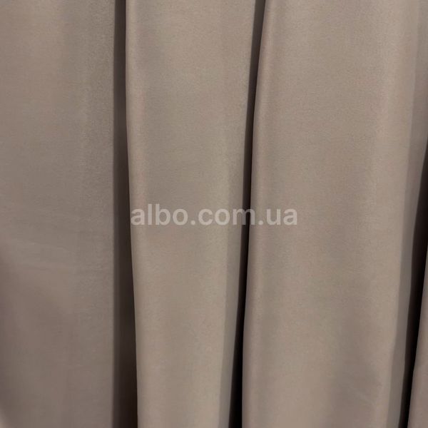 Матовые шторы атлас блэкаут бежевого цвета с белым шифоновым тюлем ALBO (SHTN-M30-17) SHTN-M30-17 фото
