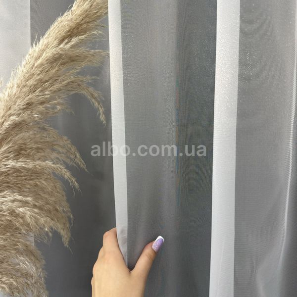 Туурецький фатиновий тюль з люрексом білий 300х270, люверси T-L-AL0012-3 фото