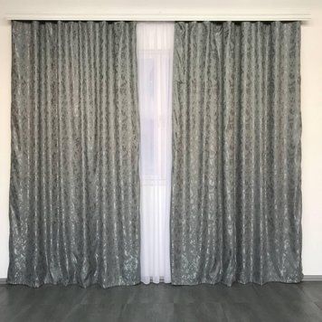 Готовые шторы из мрамора, Графитового цвета (SH-M19n-21) SH-M19n-21 фото