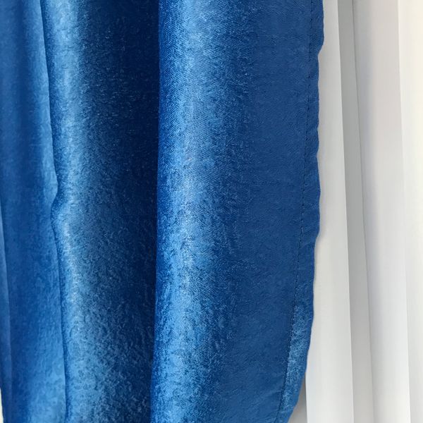 Однотонные готовые шторы блекаут Синие, современные плотные светонепроницаемые портьеры blackout ALBO 1127382915 фото