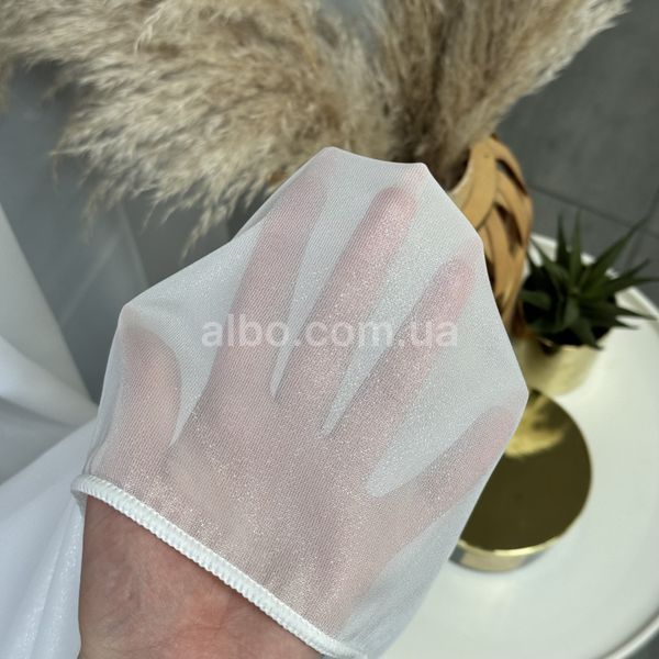Турецкий тюль креп с люрексом белый 500х270, люверсы T-L-Krep-5 фото