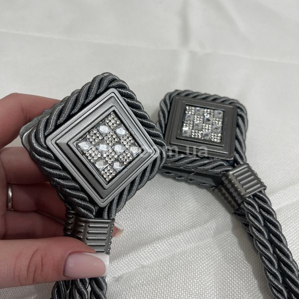 Магніти-підхвати для штор, ромби з декором (FU-MR) Графітовий FU-MR-12 фото