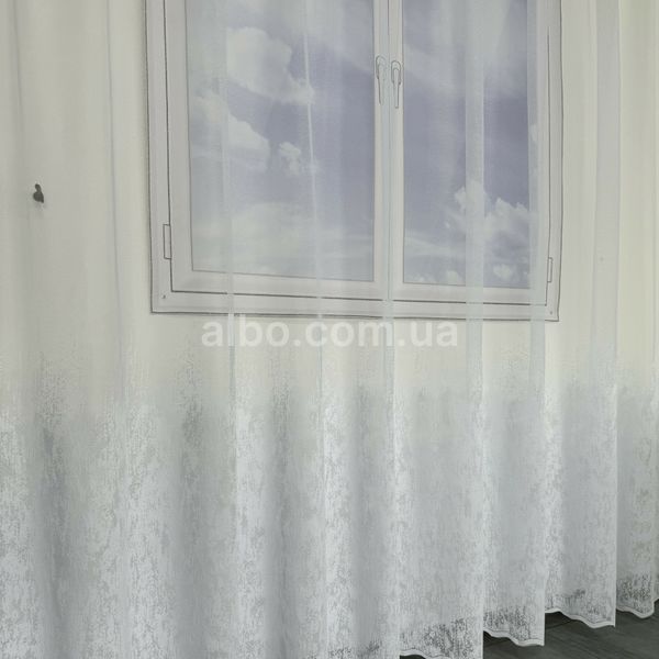 Жаккардовая тюль на метраж белая высота 2,8м (155-5) 155-5 фото