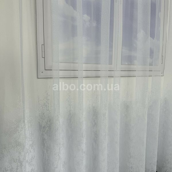 Жаккардовая тюль на метраж белая высота 2,8м (155-5) 155-5 фото