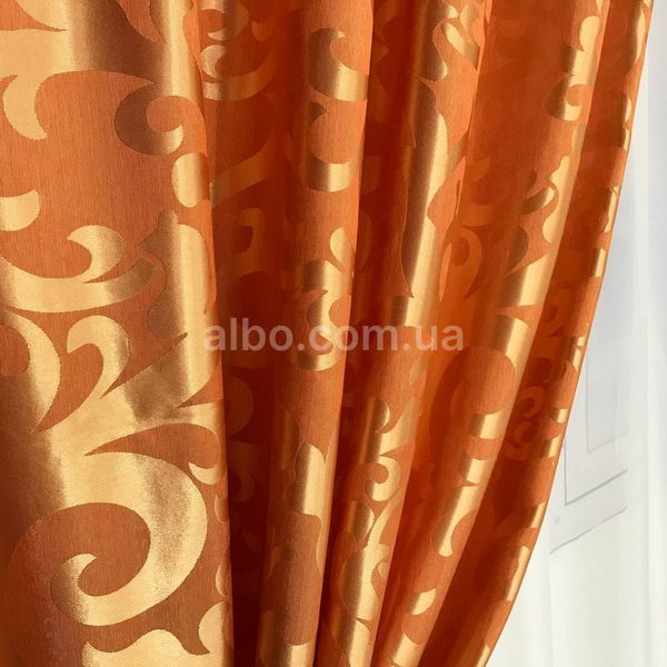 Шторы в зал ALBO из жаккарда 150х270 cm (2 шт) с ламбрекеном 300 cm персиковые (LS-220-11)