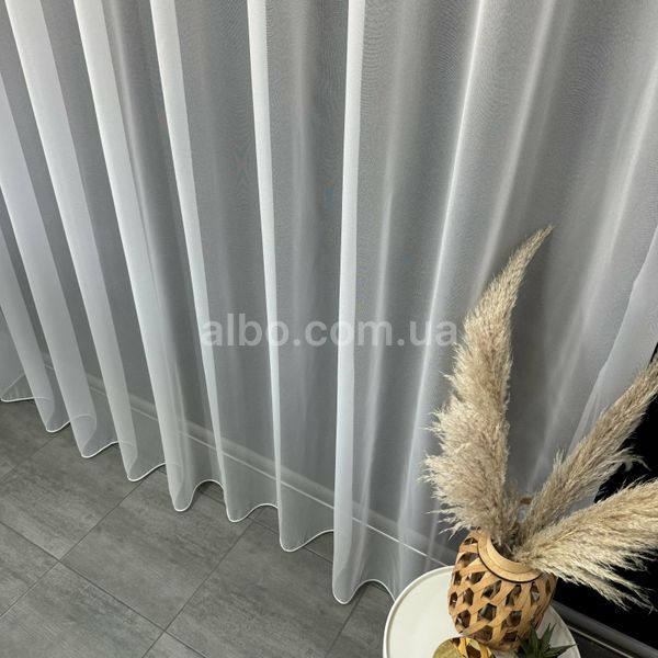 Тюль бамбук білий 300х270, люверси T-L-batist-3 фото
