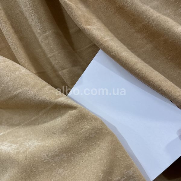 Шторна тканина софт велюр, золотистого кольору, висота 3м (SOFT-194) SOFT-194 фото