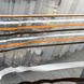 Белый тюль из фатина с оранжевыми, белыми и темно-коричневыми полосами на метраж, высота 2,8 м (ROWI-ORANGE) 1531015033 фото 4