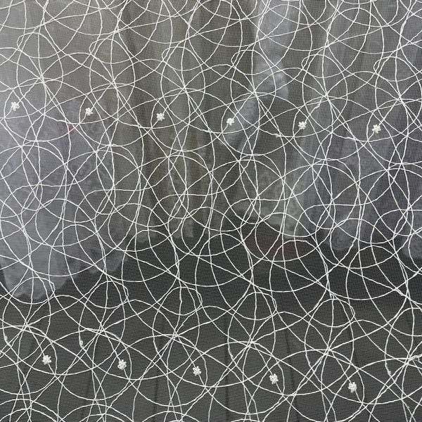 Кремовая фатиновая тюль "паутинка", высота 2,8 м (7566-kr) 1529196968 фото