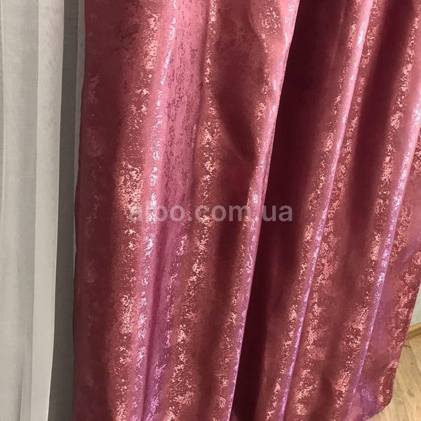 Жакардовые однотонные малиновые шторы с тюлю ALBO (SHTN-C33-13) SHTN-C33-13 фото