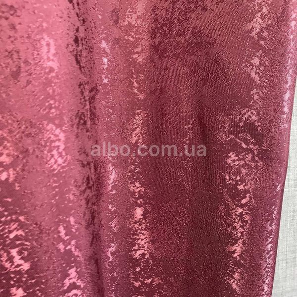 Жакардовые однотонные малиновые шторы с тюлю ALBO (SHTN-C33-13) SHTN-C33-13 фото