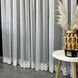 Фатинова тканина білого кольору з вишивкою знизу висота 3м (12270 beyaz) 12270 beyaz фото 1