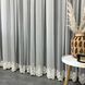 Фатиновая ткань кремового цвета с вышивкой снизу высота 3м (12270 krem) 12270 krem фото 1