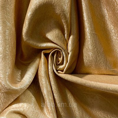 Щільна шторна тканина велюр блекаут софт золотого кольору, висота 2.8 м на метраж (250-9) 1526081799 фото