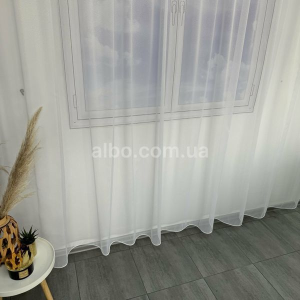 Турецький тюль канвас білий 300х270 тасьма T-CANVAS-3 фото
